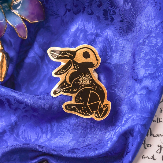 Celestial Rabbit Gold Sticker