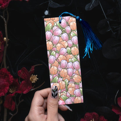 Diamond stone with Tulips - Aries Birthstone - Bookmark bonesandgardens