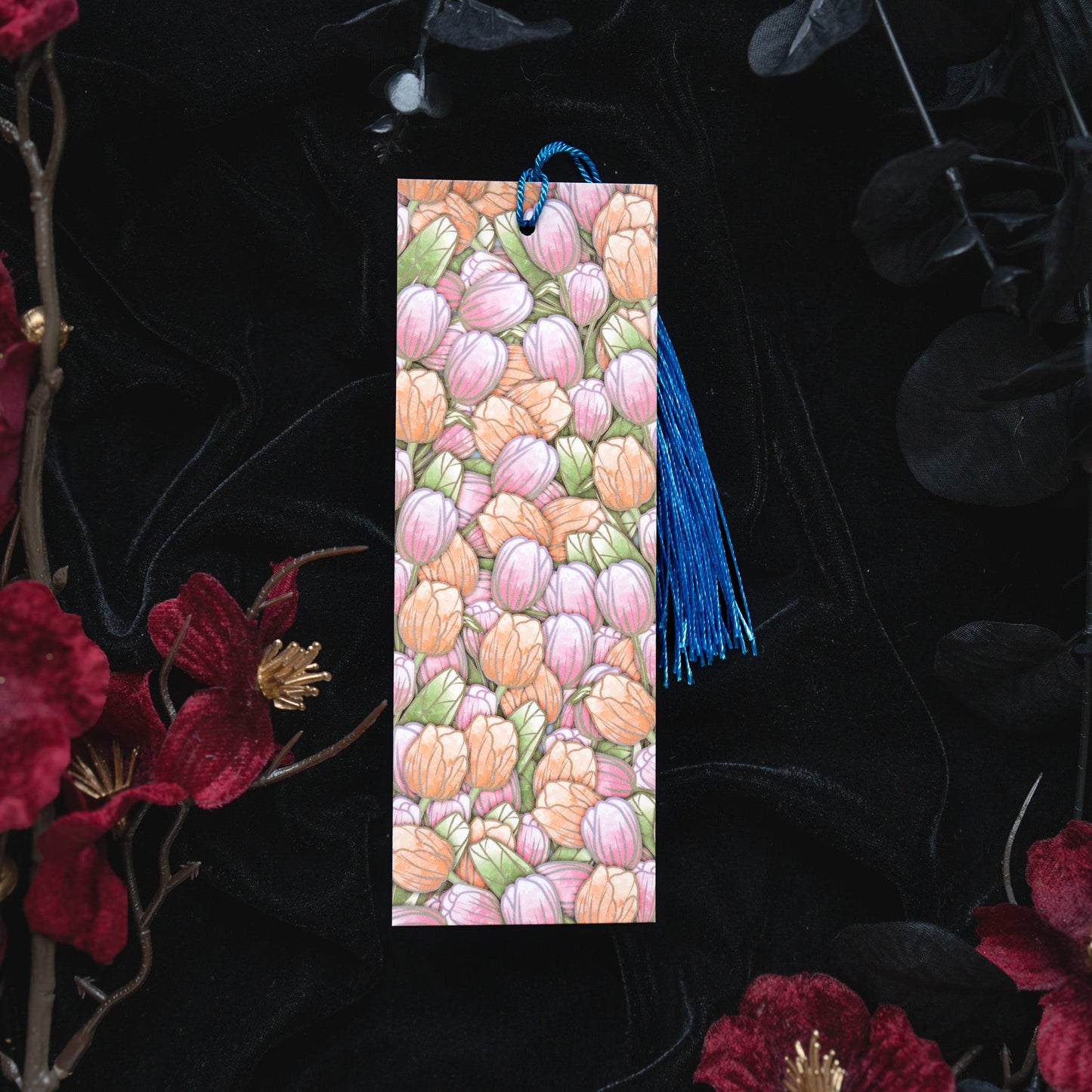 Diamond stone with Tulips - Aries Birthstone - Bookmark bonesandgardens