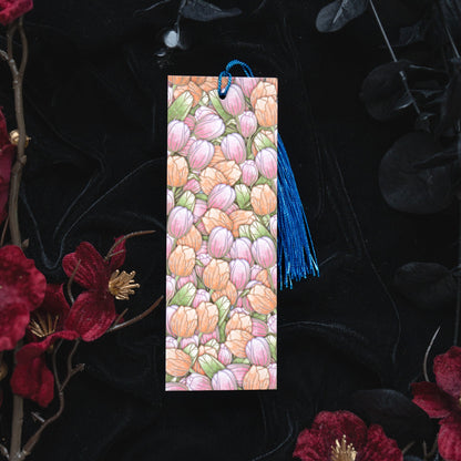 Diamond stone with Tulips - Aries Birthstone - Bookmark bonesandgardens