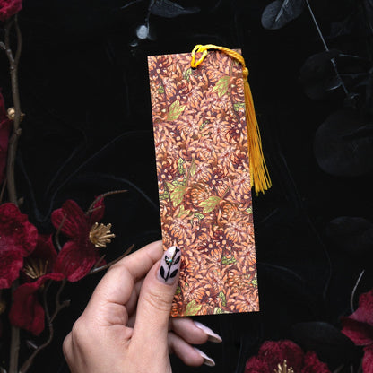 Topaz stone with Chrysanthemum - Scorpio Birthstone Bookmark bonesandgardens