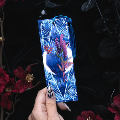 Sodalite stone with Lavenders - Sagittarius Birthstone - Bookmark bonesandgardens