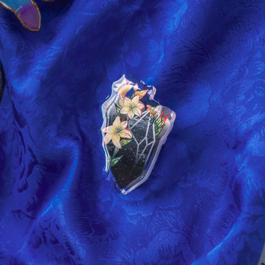 Onyx Crystal Acrylic Pin