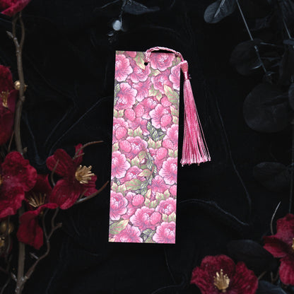 Moonstone with Peonies - Libra Birthstone - Bookmark bonesandgardens