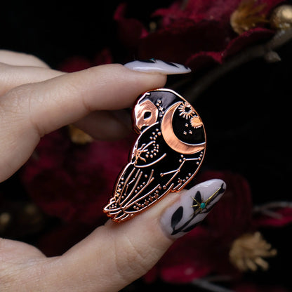 Celestial Owl - Enamel Pin bonesandgardens
