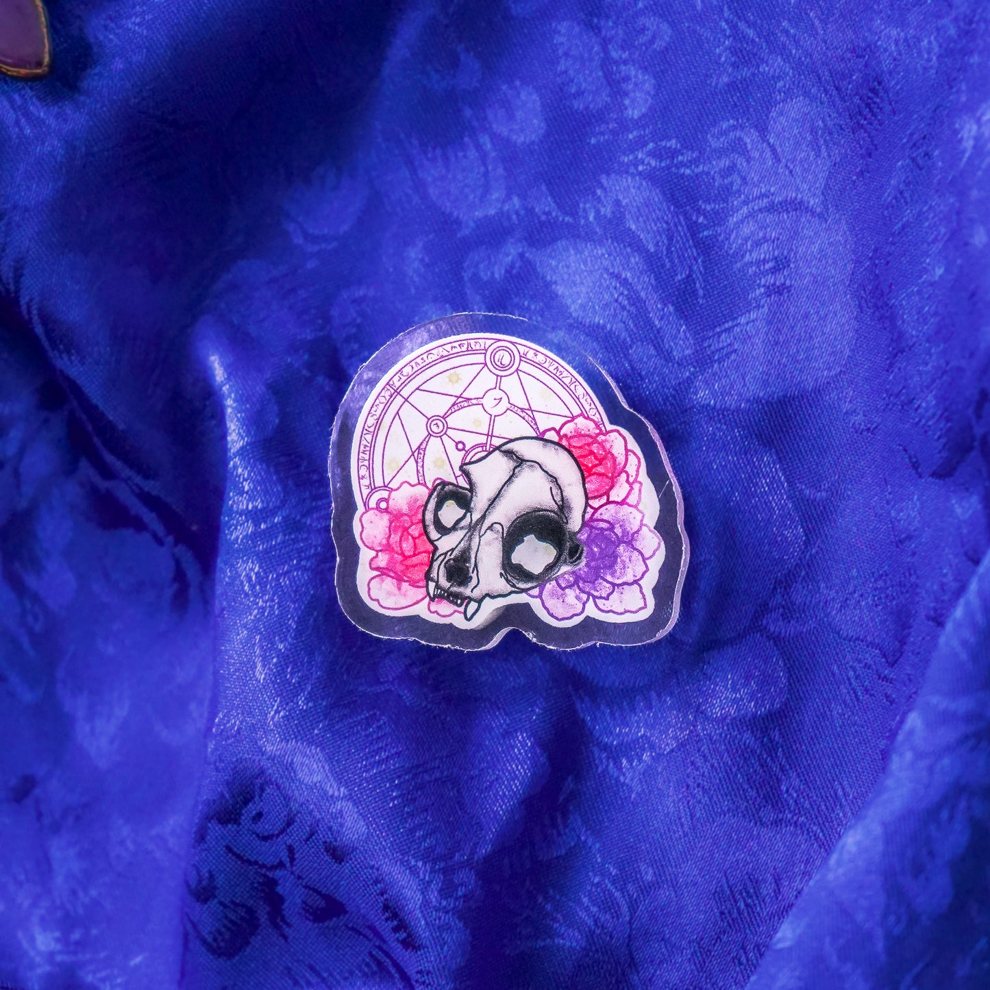 Cat Skull - Mini Acrylic Pin