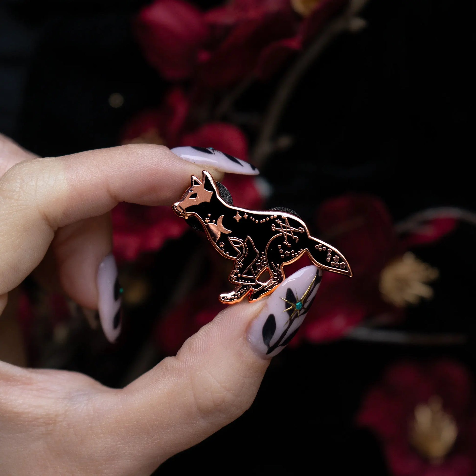 Celestial Wolf - Enamel Pin bonesandgardens