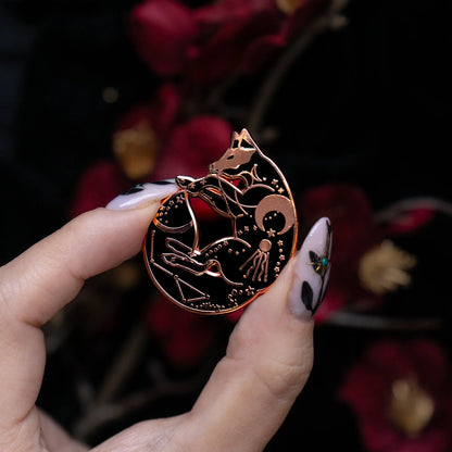 Celestial Fox - Enamel Pin bonesandgardens