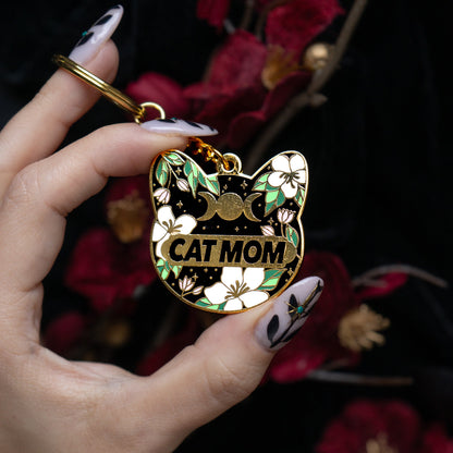 Cat Mom Celestial Keychain bonesandgardens