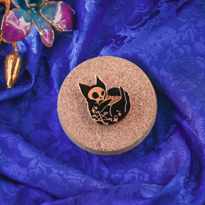 Witchy Swirl Cat - Enamel Pin