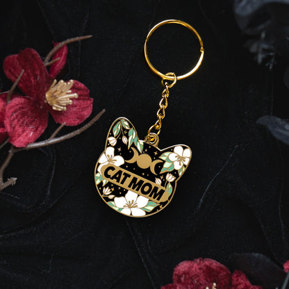 Cat Mom Celestial Keychain bonesandgardens