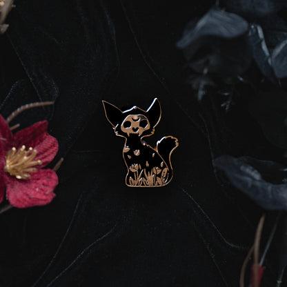 Witchy Black Cat - Enamel Pin bonesandgardens