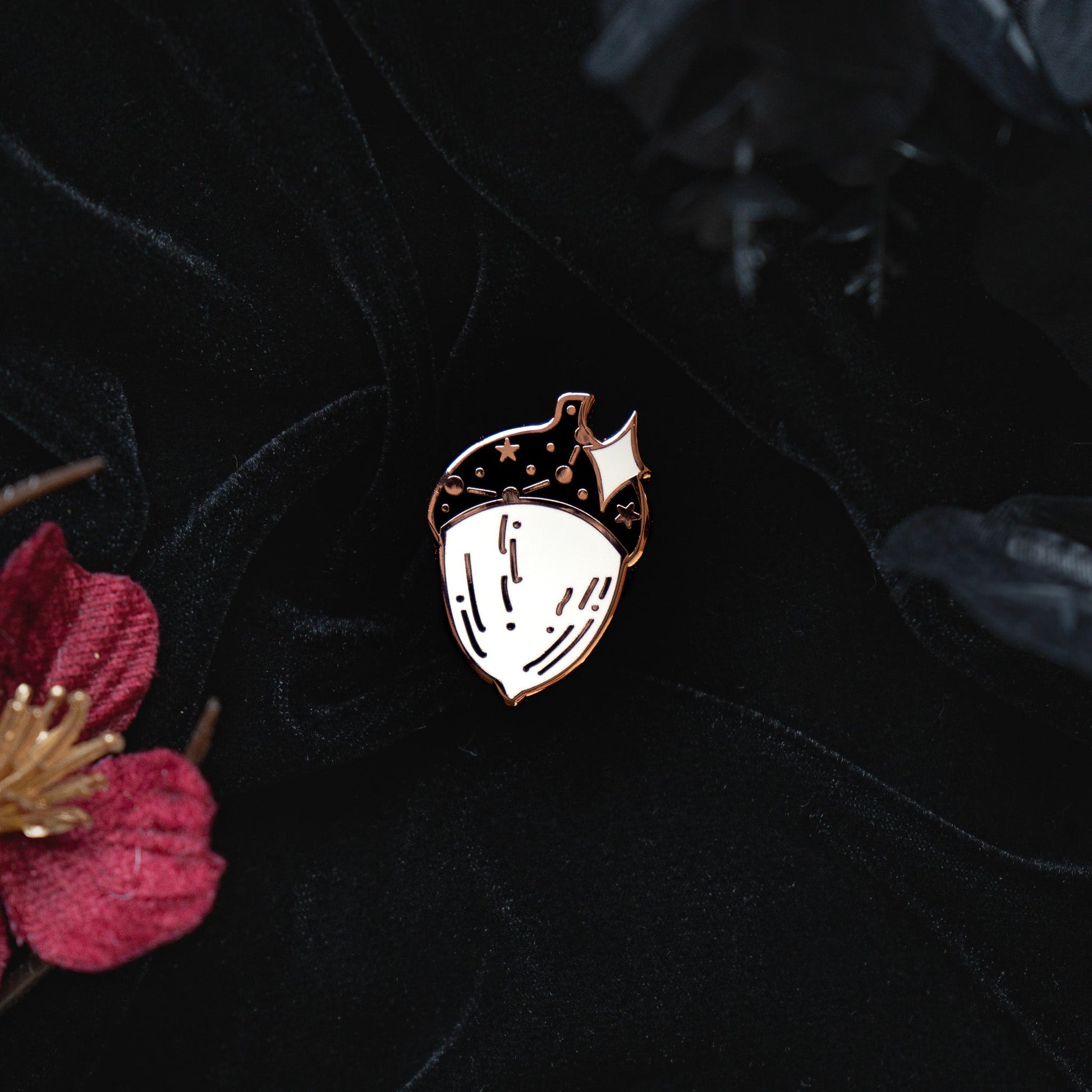 Celestial Acorn - Mini Enamel Pin bonesandgardens