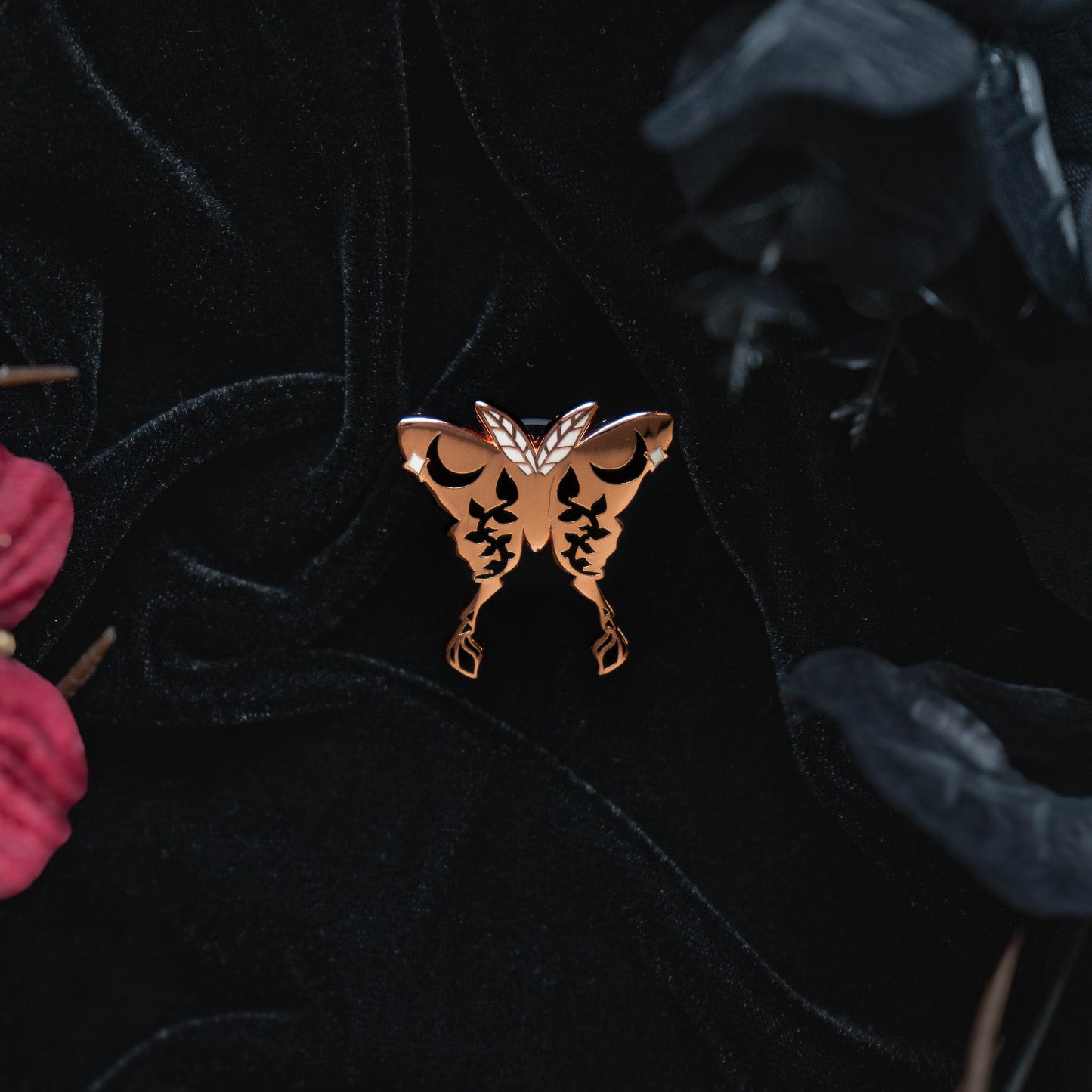 Celestial Moth - Mini Enamel Pin bonesandgardens