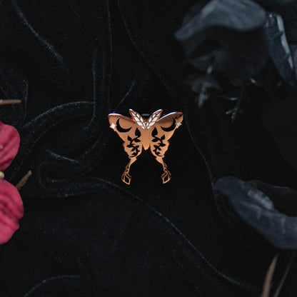 Celestial Moth - Mini Enamel Pin bonesandgardens