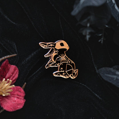 Celestial Rabbit - Enamel Pin bonesandgardens