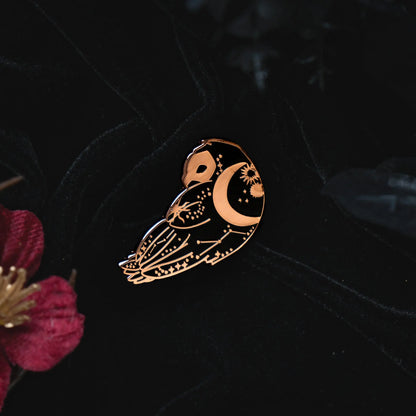 Celestial Owl - Enamel Pin bonesandgardens