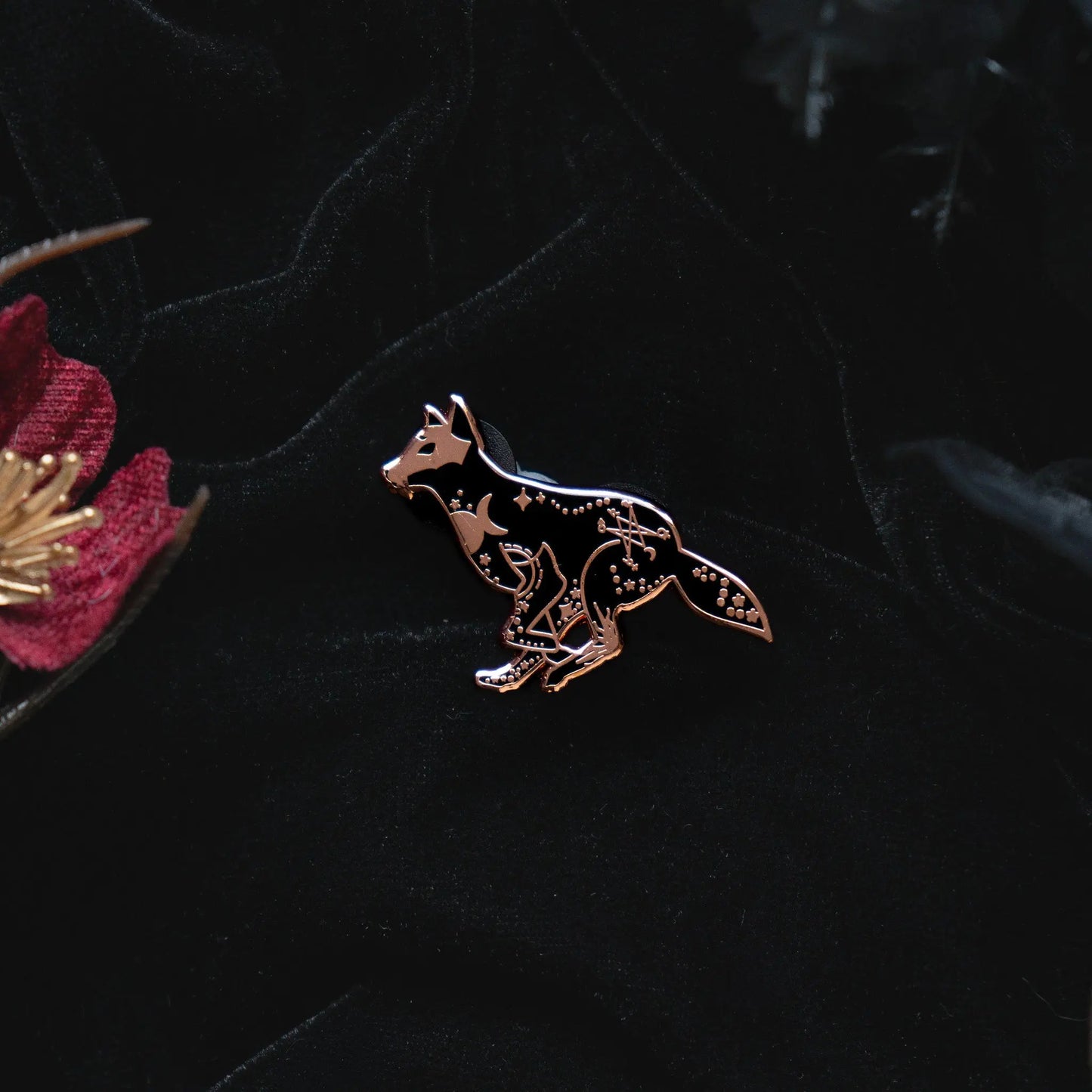 Celestial Wolf - Enamel Pin bonesandgardens