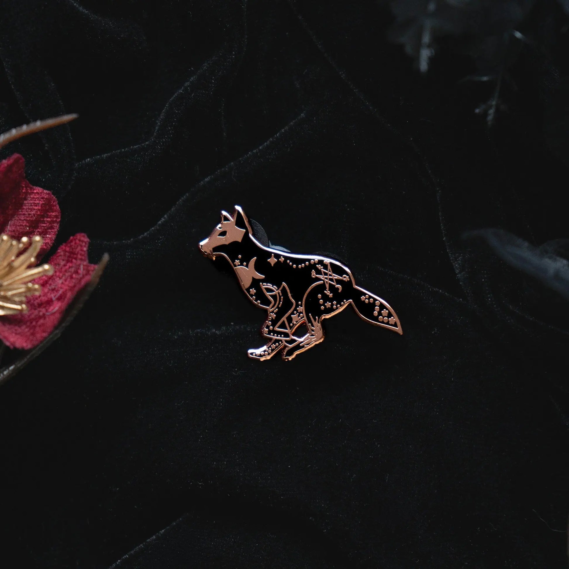 Celestial Wolf - Enamel Pin bonesandgardens