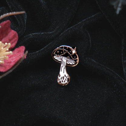 Celestial Mushroom - Mini Enamel Pin bonesandgardens