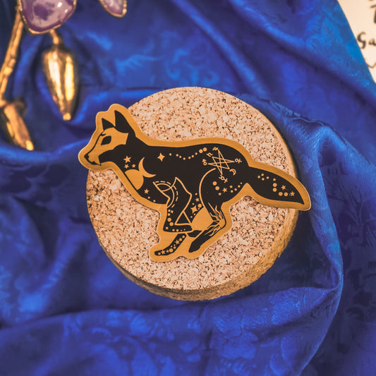 Celestial Wolf - Gold Sticker