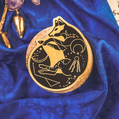 Celestial Fox - Gold Sticker