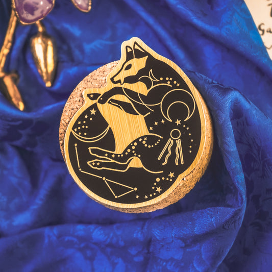 Celestial Fox - Gold Sticker