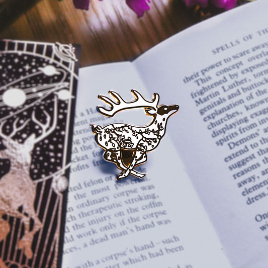 White Deer - Enamel Pin