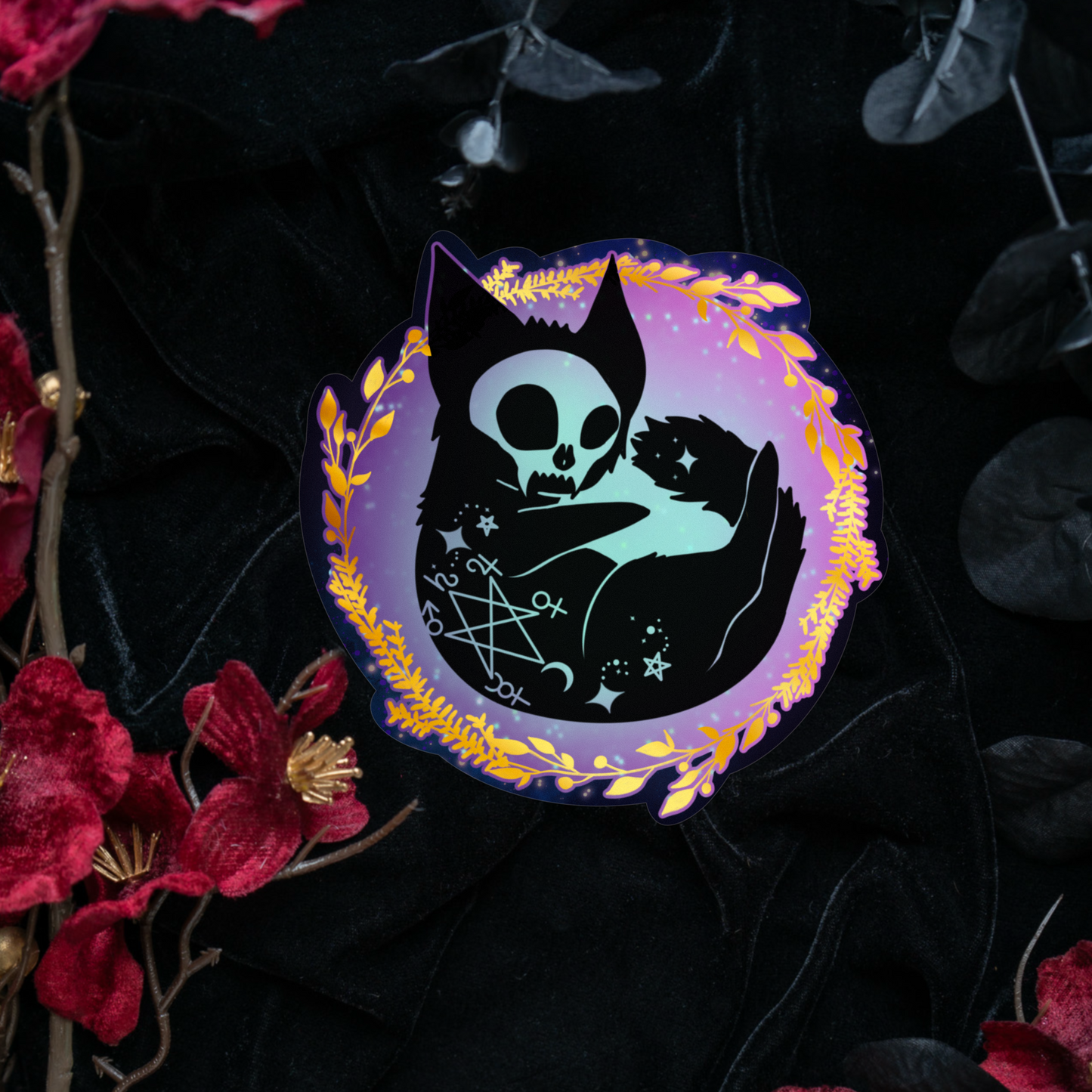 Celestial Cat Sticker bonesandgardens