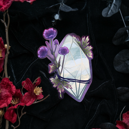 Agate with Geranium Sticker bonesandgardens