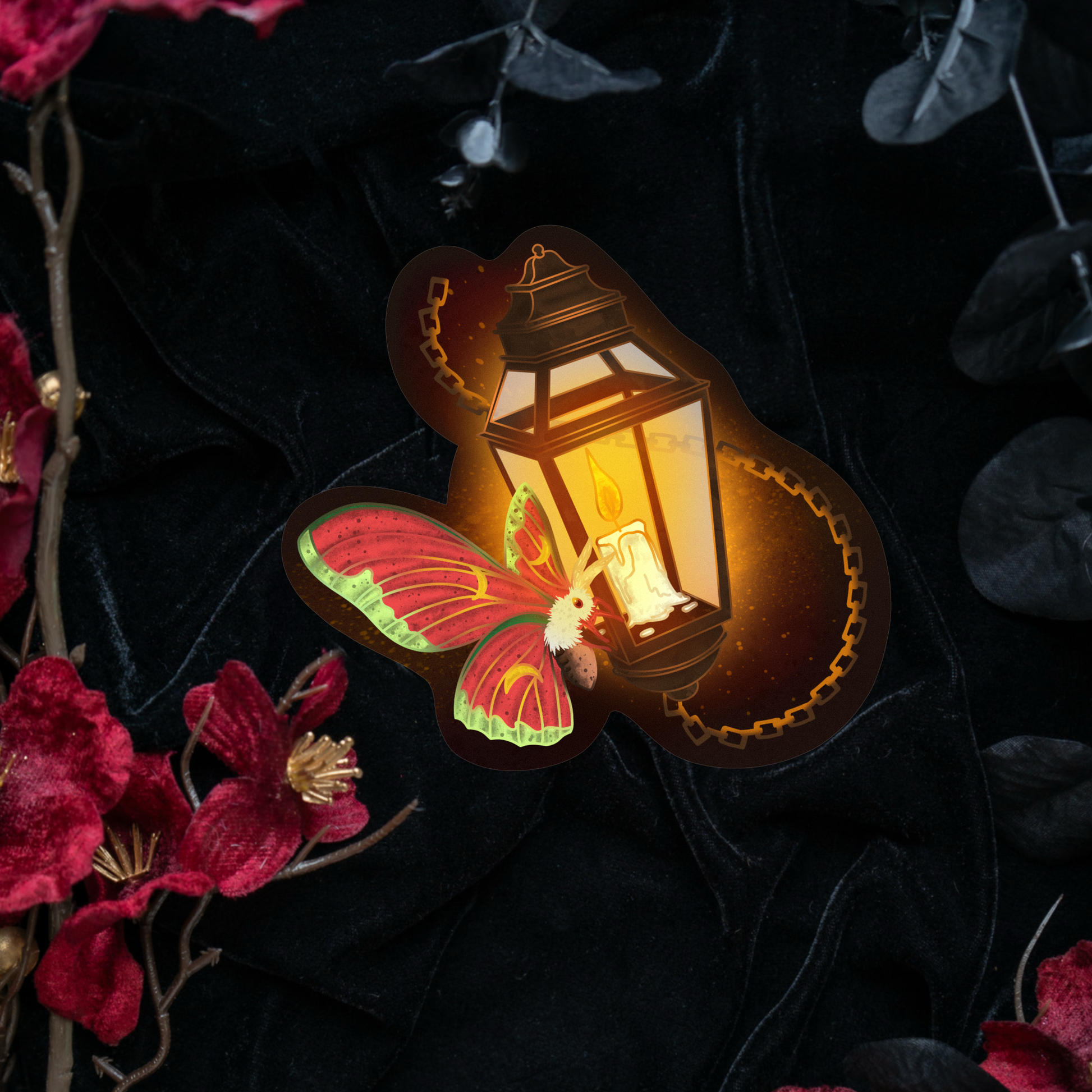 Candle Moth Sticker bonesandgardens