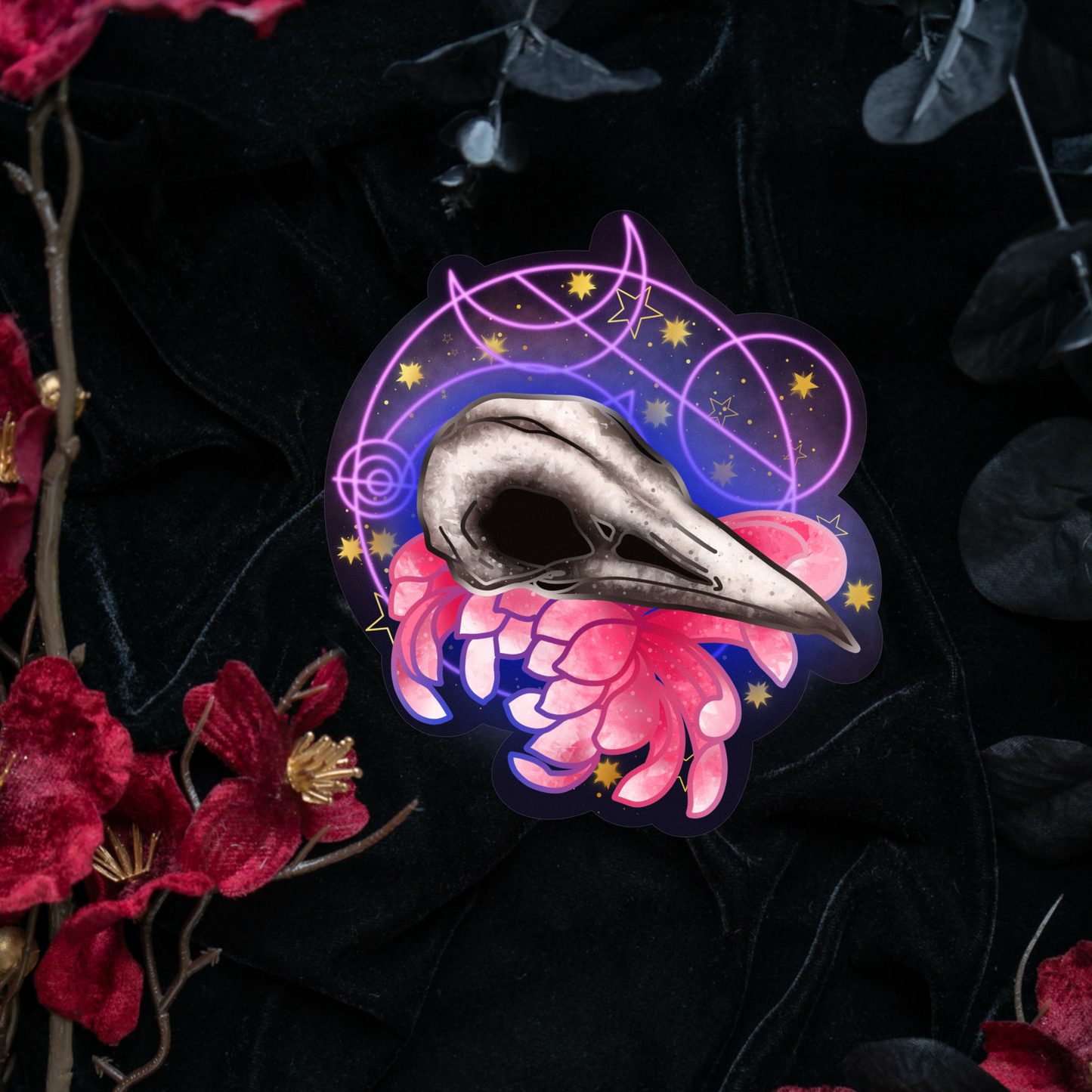Bird Skull Sticker bonesandgardens