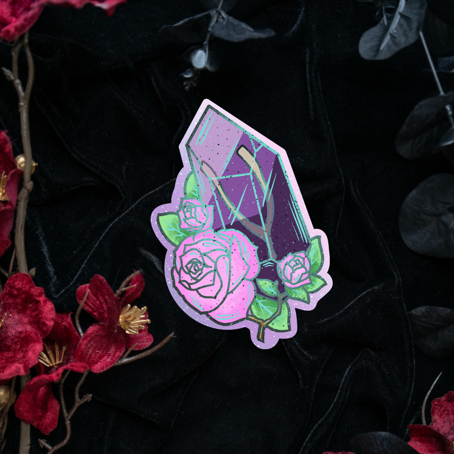 Lucky Bone Crystal Sticker bonesandgardens