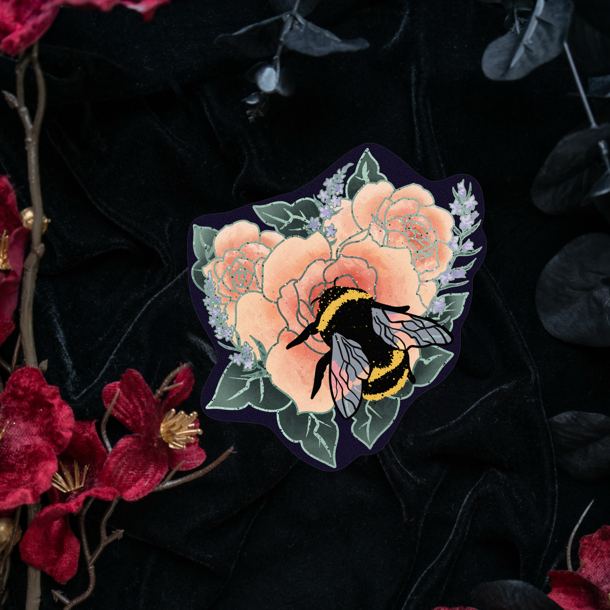 Rose Bee - Sticker bonesandgardens
