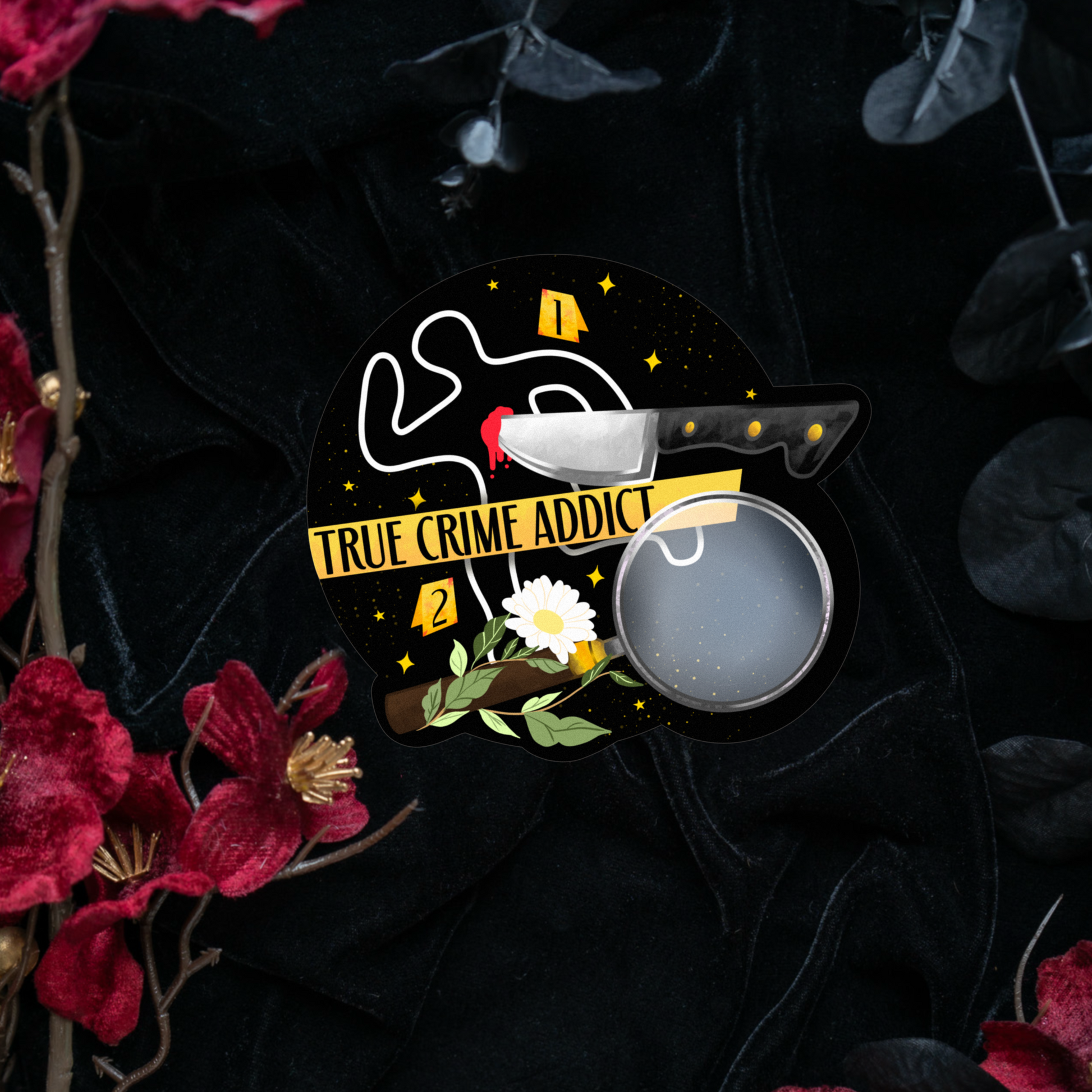 True Crime Addict - Sticker bonesandgardens