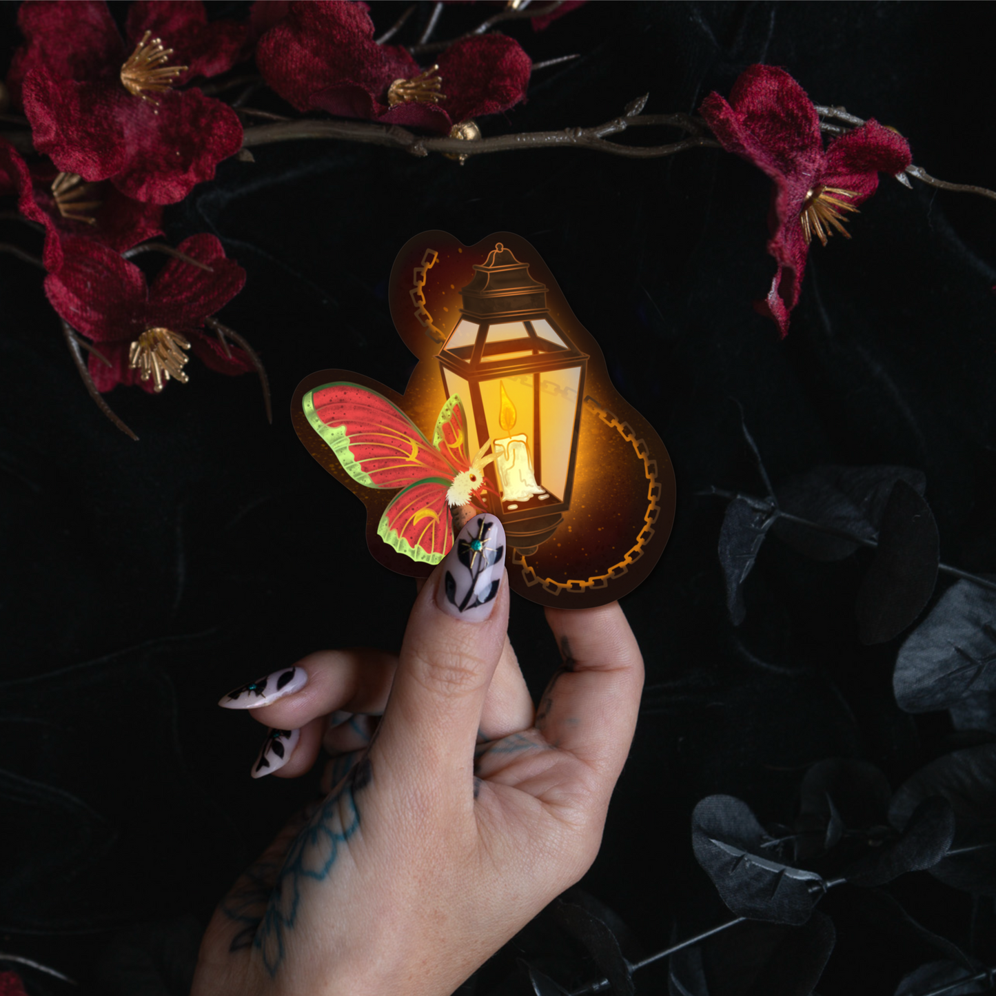 Candle Moth Sticker bonesandgardens