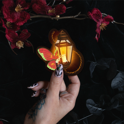 Candle Moth Sticker bonesandgardens