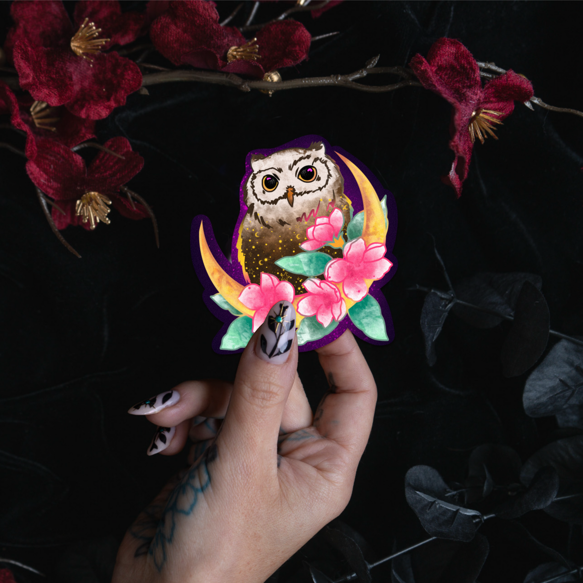 Celestial Owl - Sticker bonesandgardens