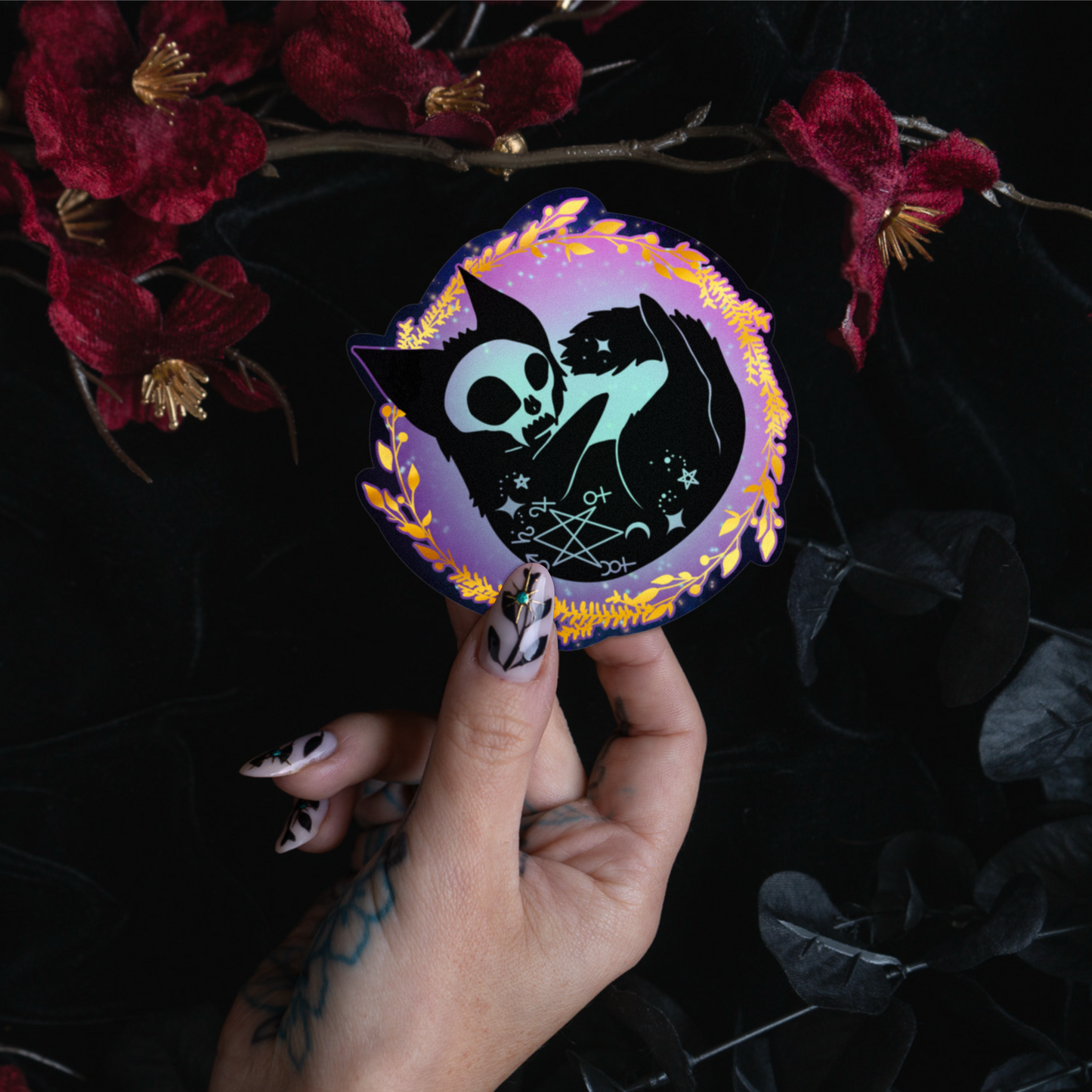 Celestial Cat Sticker bonesandgardens