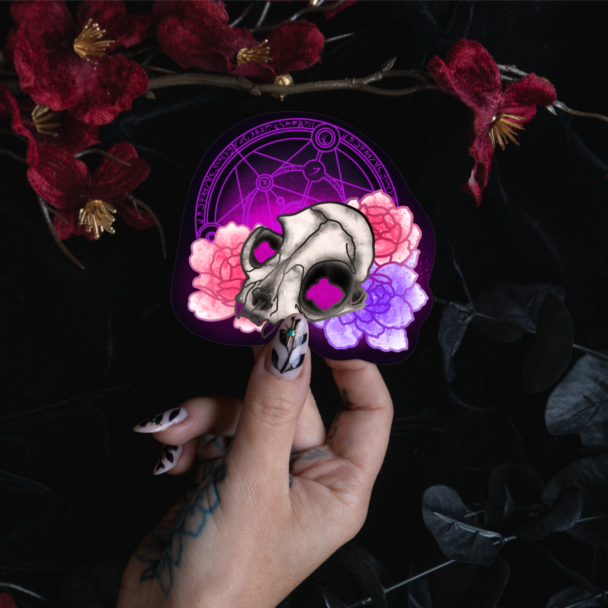 Cat Skull - Sticker bonesandgardens