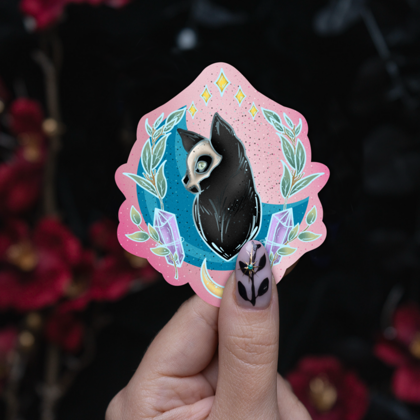 Cat Skull - Sticker bonesandgardens