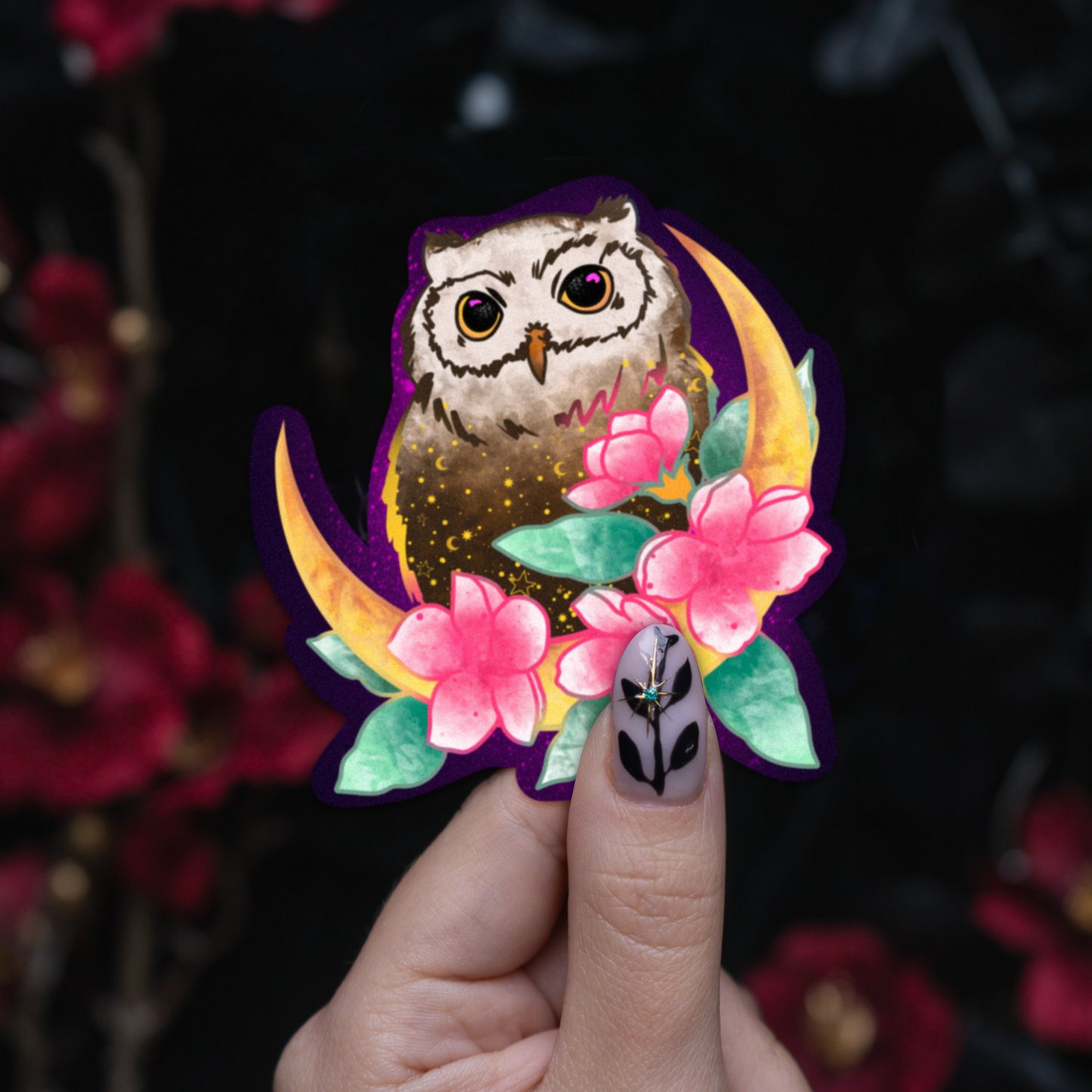 Celestial Owl - Sticker bonesandgardens