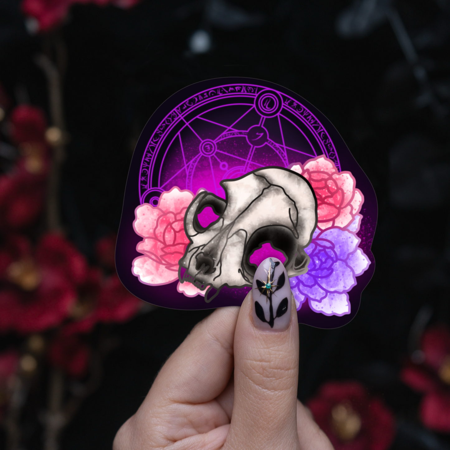 Cat Skull - Sticker bonesandgardens