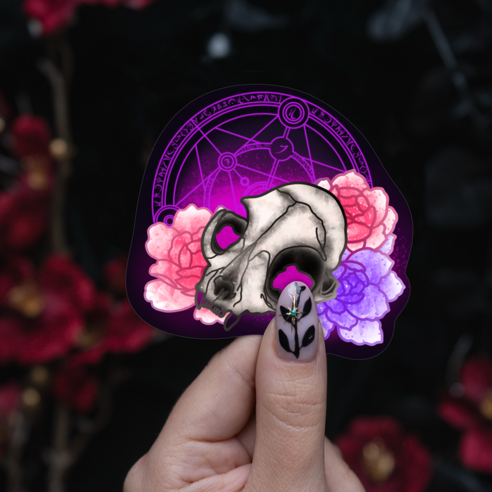Cat Skull - Sticker bonesandgardens