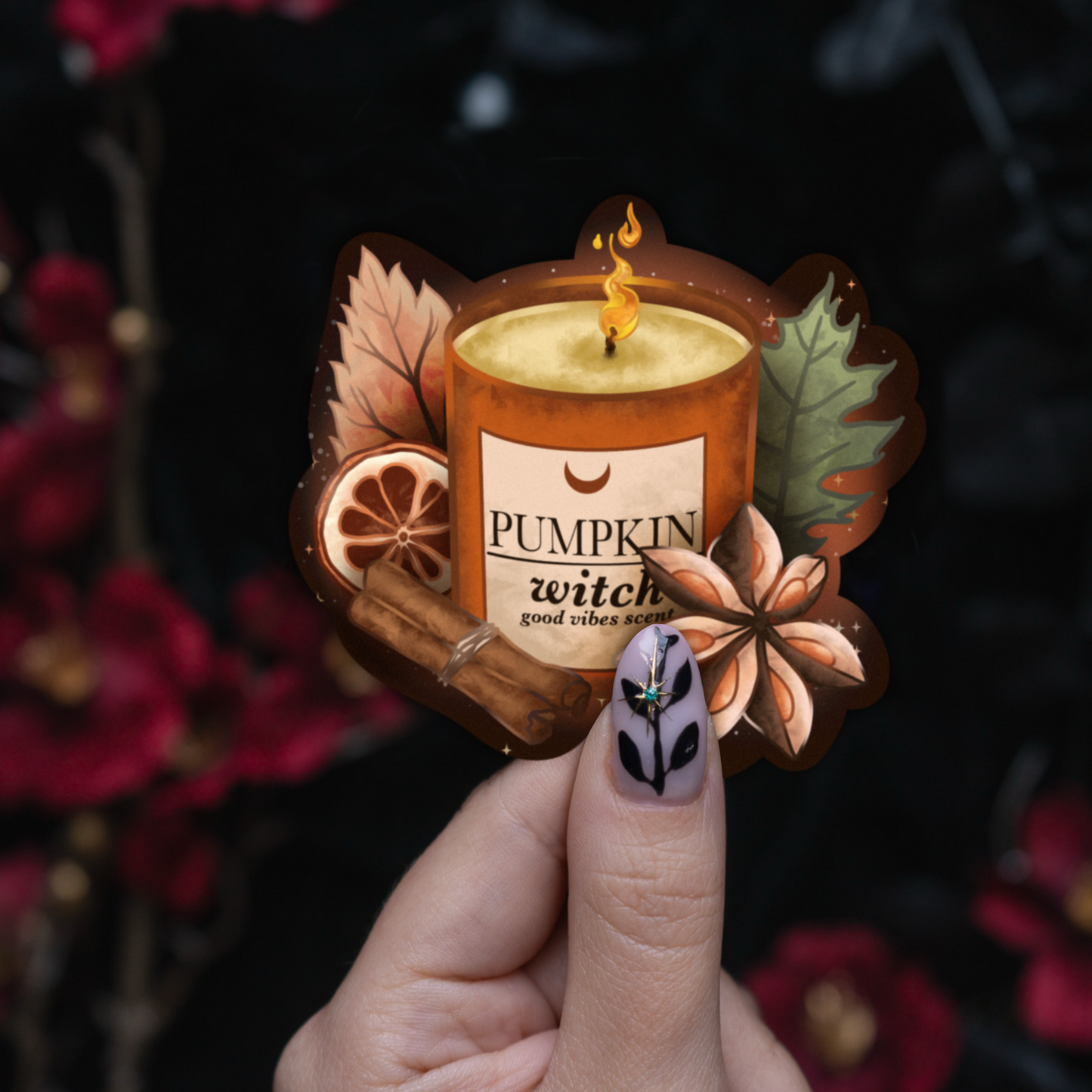 Pumpkin Witch Sticker bonesandgardens