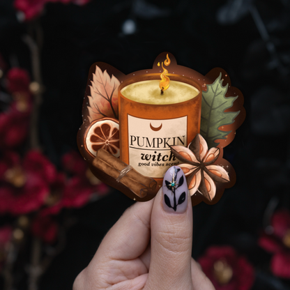 Pumpkin Witch Sticker bonesandgardens