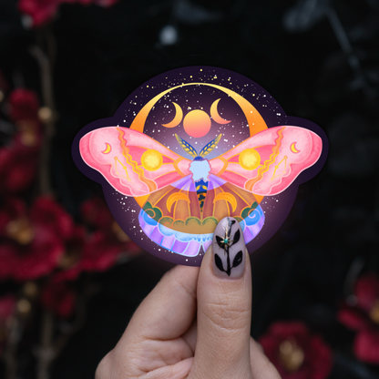 Luna Moth Sticker bonesandgardens