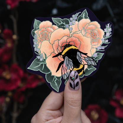 Rose Bee - Sticker bonesandgardens
