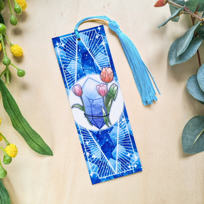 Diamond stone with Tulips - Aries Birthstone - Bookmark bonesandgardens