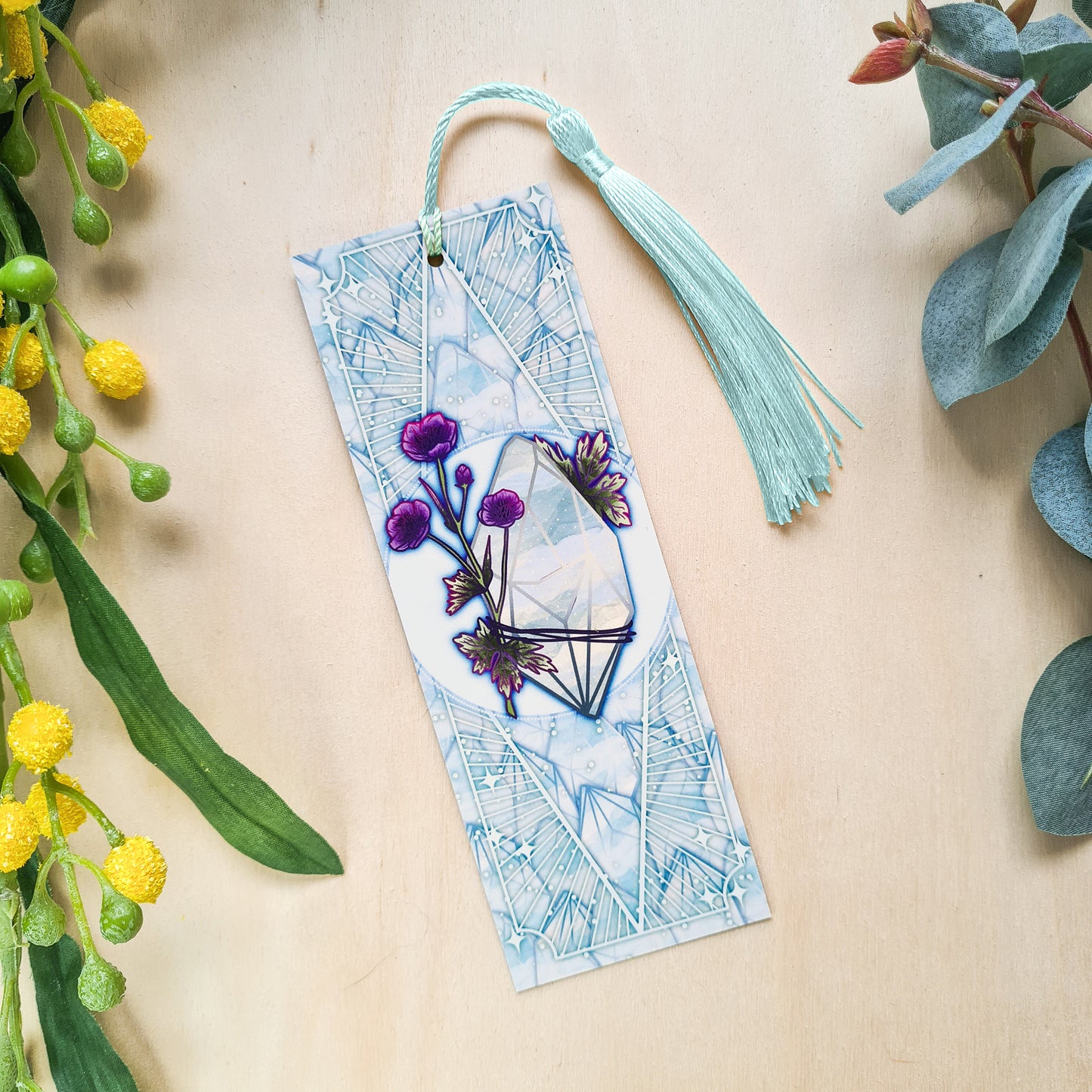 Agate with Geranium - Gemini Birthstone - Bookmark